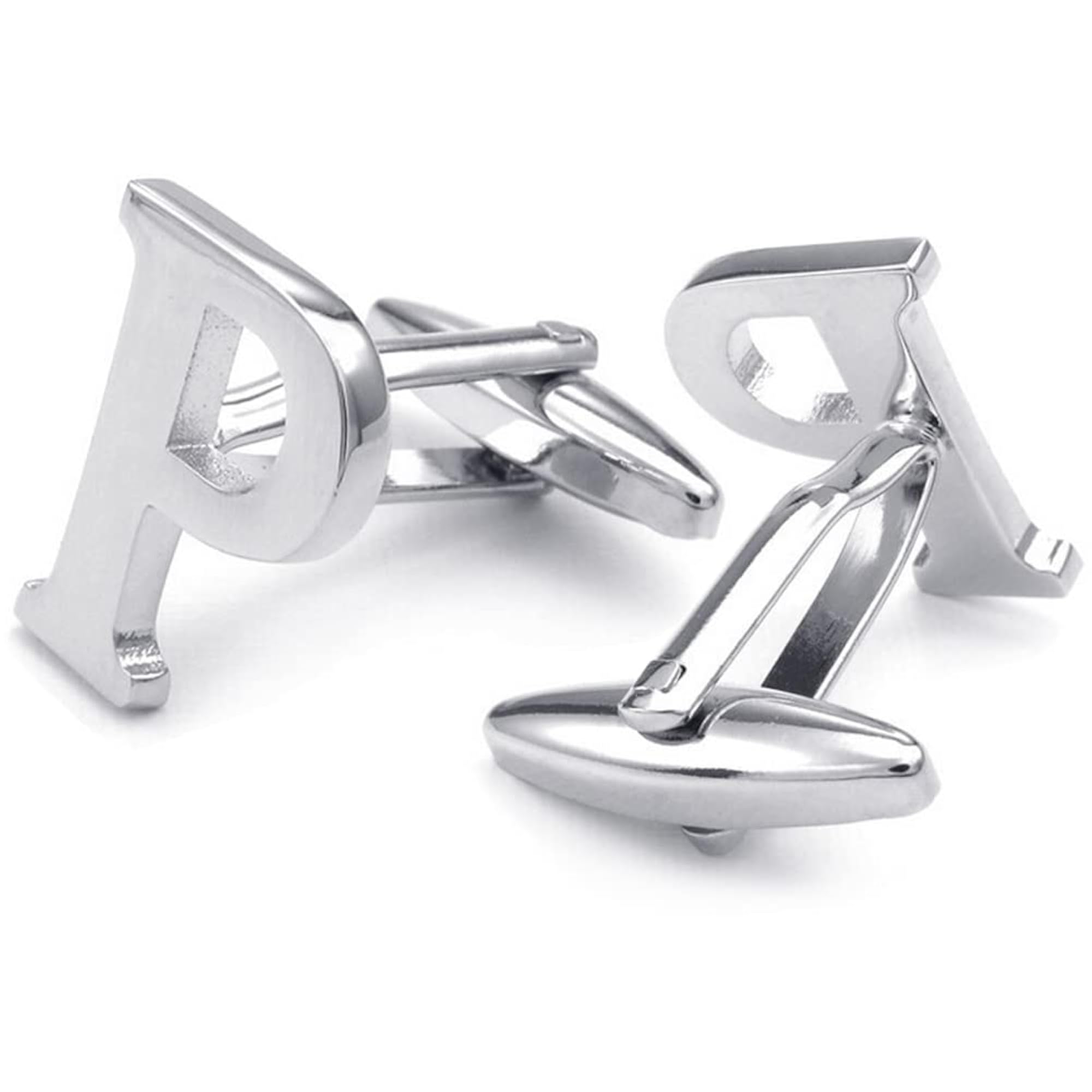 Initial Alphabet Letter Cufflinks for Men, Elegant Gift